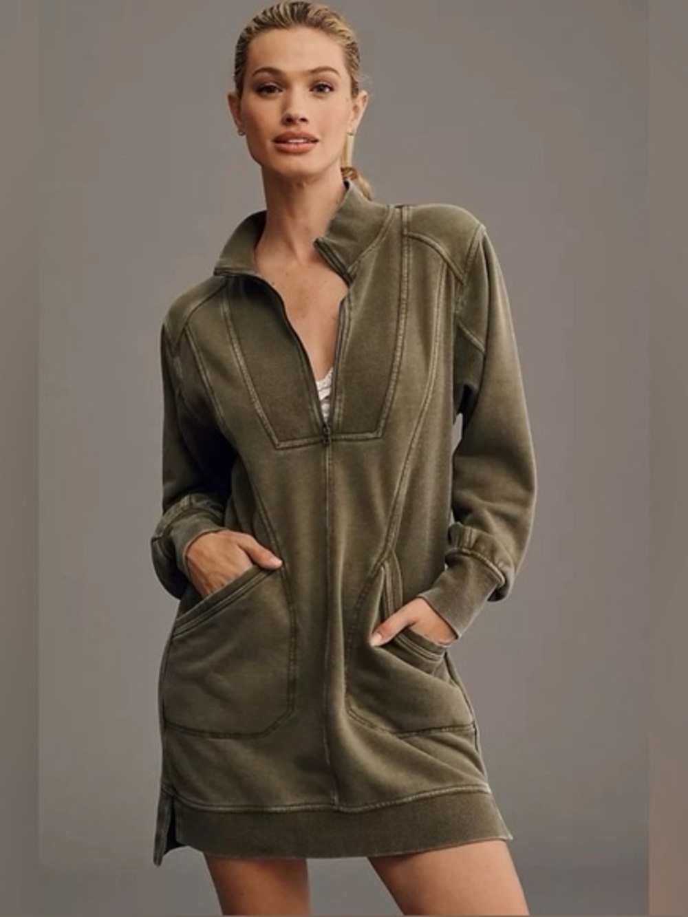 Daily Practice by Anthropologie Meru sweatshirt dress Sz XXS